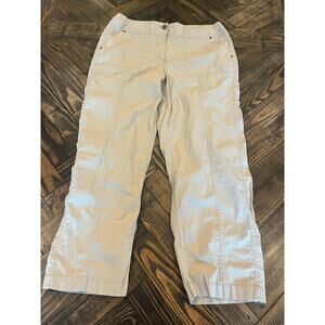 Chicos Pants Women 1.5 Small Neutral Hiking Outdoor Travel Casual Beach Summer